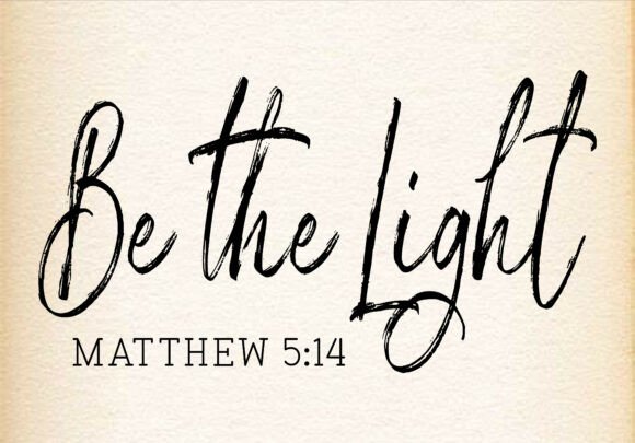 Be the Light Jesus Svg Png for T-Shirt Designs and Graphics
