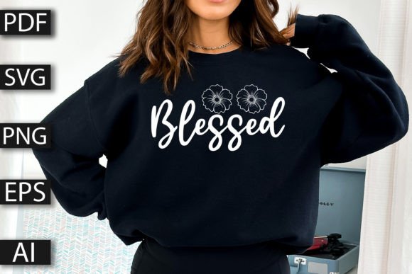Blessed T-Shirt Design: A Versatile Graphic for Faith-Based Content