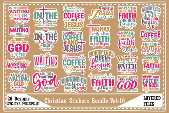 Christian Stickers Bundle Vol-10: Perfect for T-Shirt Designs and Graphics