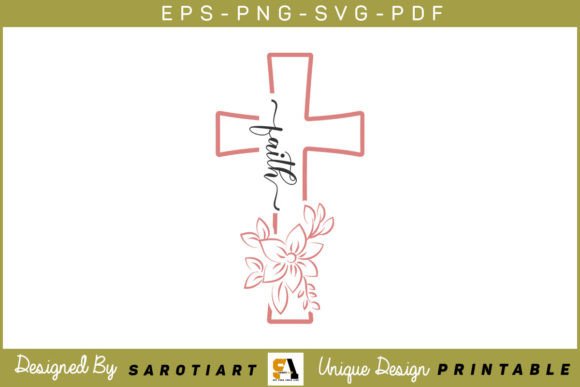 Christian SVG PNG T-shirt Faith Design for Creative Crafts