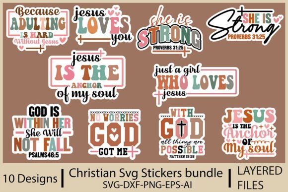 Christian Svg Stickers Bundle: Perfect for T-Shirt Designs and Graphics
