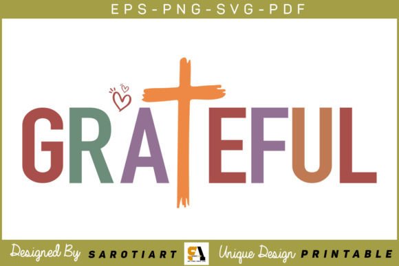 Christian SVG T-shirt Design Grateful