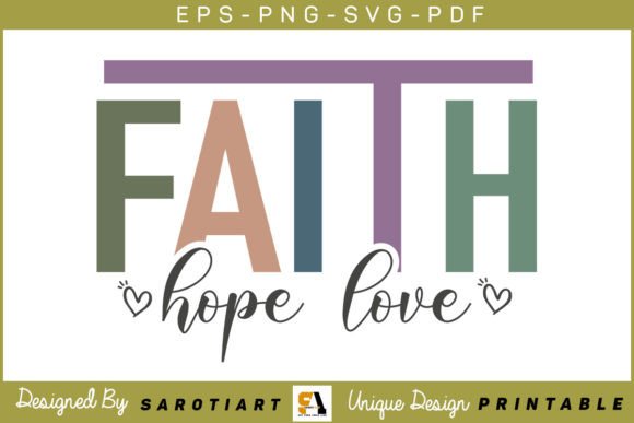 Christian SVG T-shirt Faith Hope Love: A Graphics Gem for Crafts