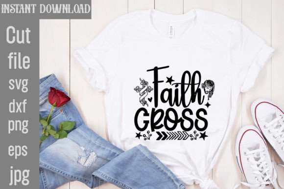 Faith Cross SVG Cut File: A Versatile Graphics Asset for T-Shirt Designs