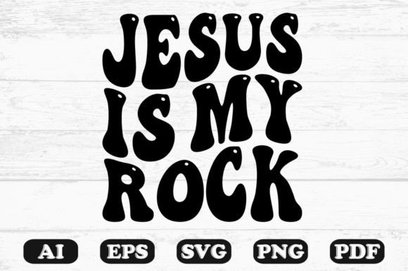 Jesus is My Rock Retro Wavy Svg T-shirt: A Graphics Gem for Crafts
