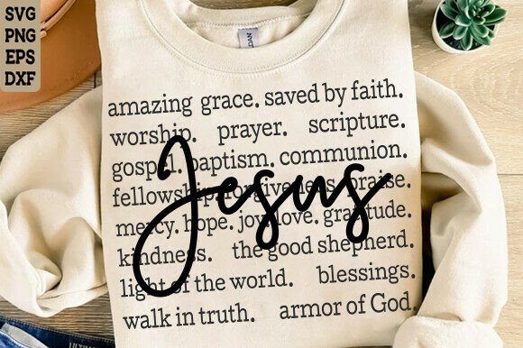 Jesus Words SVG: A Versatile Graphic for T-Shirt Designs