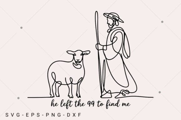 Lost Sheep Jesus SVG: A Faithful Embroidery Design