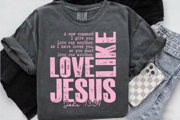 Love Like Jesus SVG PNG for T-Shirt Designs and Graphics
