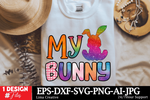 My Bunny Easter Sublimation Designs for T-Shirt Graphics
