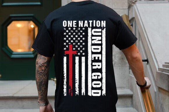 One Nation, Under God: A Versatile Mens Christian Design