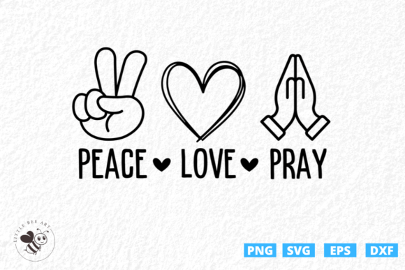 Peace Love Pray SVG: A Versatile Graphic for T-Shirt Designs